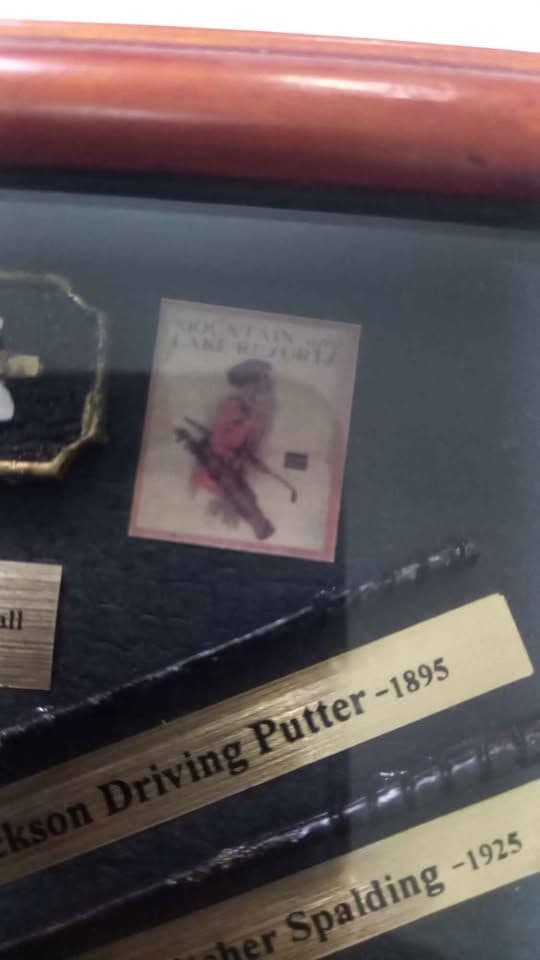 Vintage History of Golf Shadow Box – Miniature Replica Collection: Dickson Putter, Spalding Pitcher & Historic Balls view 5